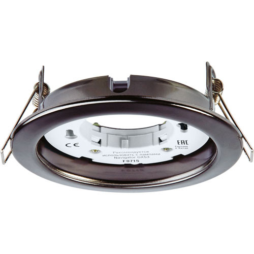 Точечный светильник  GX53 IP 20 черный хром (Navigator)