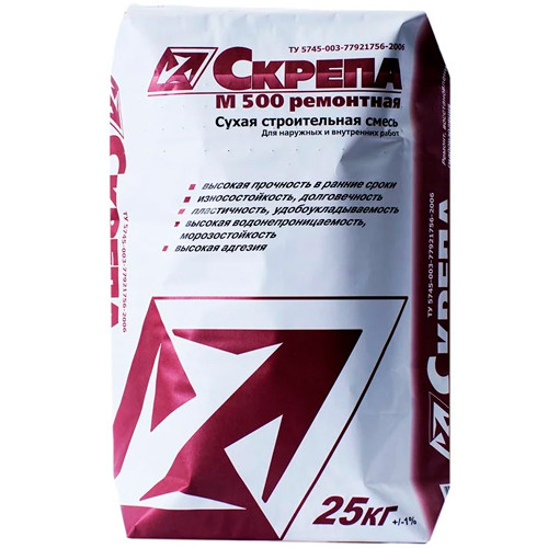 Скрепа М500 ремонтная крафт-мешок 25 кг