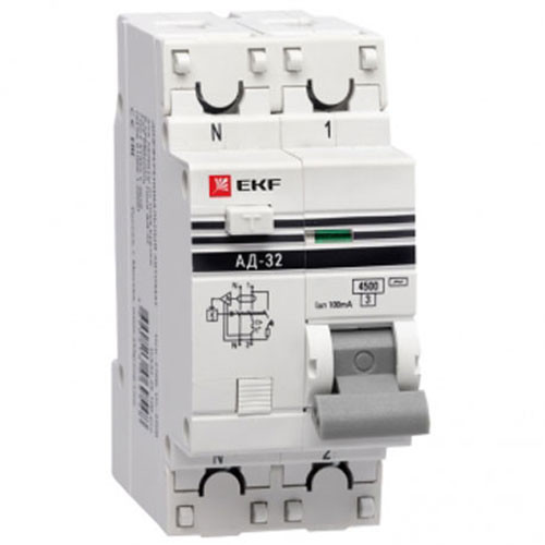 Дифавтомат 2п 16А 30мА EKF proxima