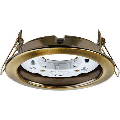 Точечный светильник  GX53 IP 20 черная бронза (Navigator)