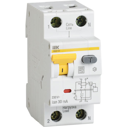 Дифавтомат 2п 25А 30мА ИЭК