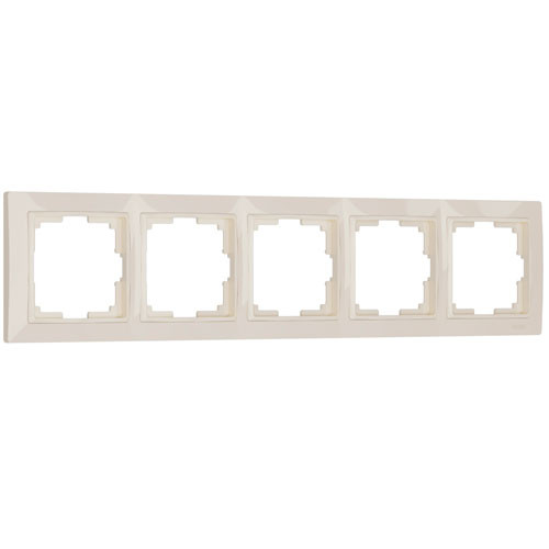 Рамка пятиместная Werkel Basic слоновая кость