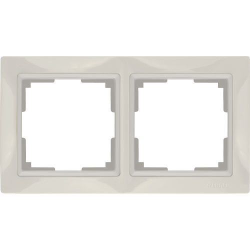 Рамка двойная Werkel Basic слоновая кость