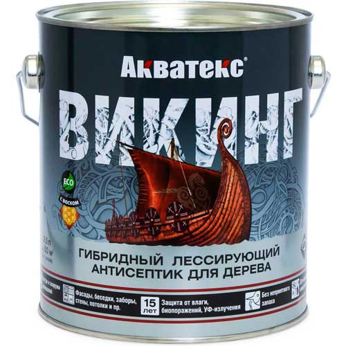 Гибридный лессирующий антисептик для дерева Акватекс Викинг ПАЛИСАНДР 2 ...