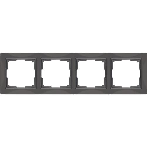 Рамка четырехместная Werkel Basic серо-коричневая