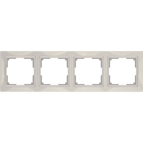 Рамка четырехместная Werkel Basic слоновая кость