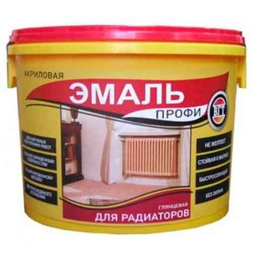 Эмаль ВД-АК-1179 для радиаторов белая глянцевая 1кг ПРОФИ(ВГТ)