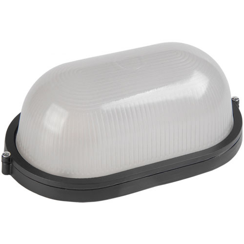 Светильник НПП-60W термостойкий овальный без решетки IP54 чёрный