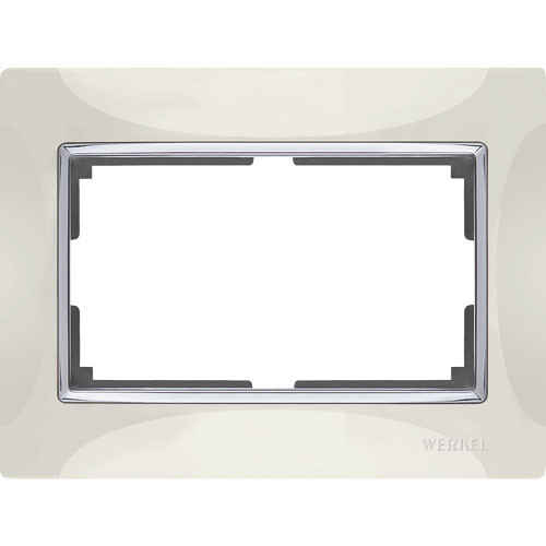 Рамка для двойной розетки Werkel Snabb слоновая кость
