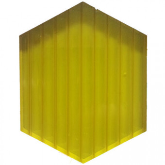 Сотовый поликарбонат  8 мм цвет лимон 6 м