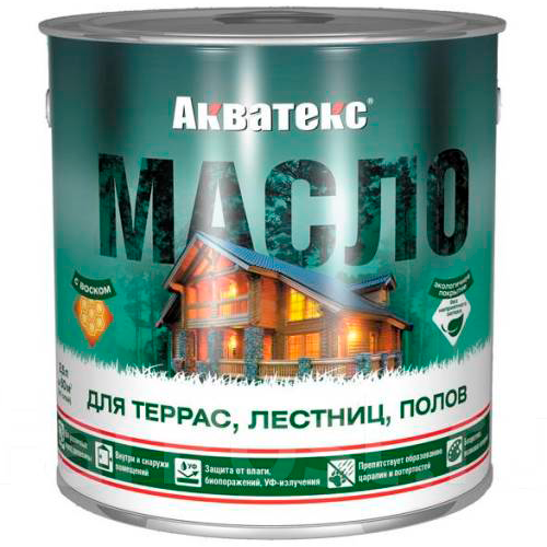 Масло для террас, лестиц, полов (палисандр) 2.5 л. АКВАТЕКС