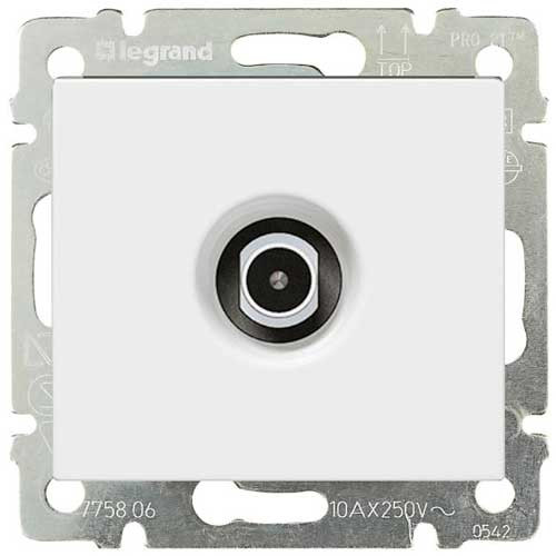 Розетка компьютерная одинарная СП Legrand Valena белый