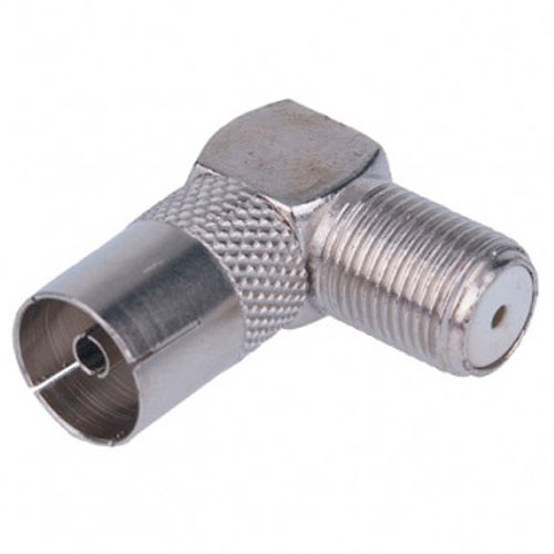 Переходник антенный гнездо F-гнездо TV угловой блист. Rexant