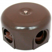 Коробка распределительная ретро d78 мм. ЛИЗЕТТА  ABS-пластик коричневая Bironi