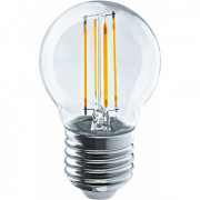 Лампа светодиодная филаментная Е27 12 Вт шар прозрачная 4000 К нейтральный белый ОНЛАЙТ
