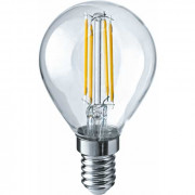 Лампа светодиодная филаментная Е14 12 Вт шар прозрачная 4000 К нейтральный белый ОНЛАЙТ