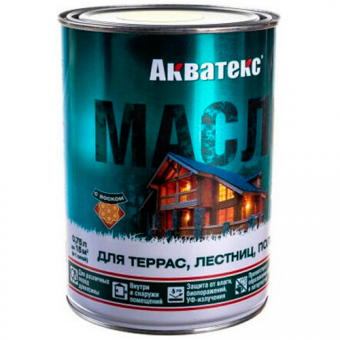 Масло для террас, лестиц, полов (тик) 0.75 л. АКВАТЕКС