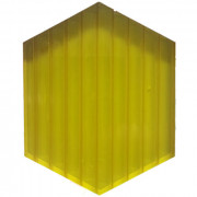 Сотовый поликарбонат  10 мм цвет желтый 6 м