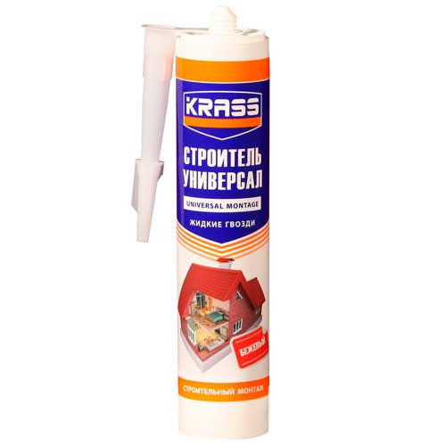 Клей  универсальный бежевый (жидкие гвозди) 300 мл. KRASS  