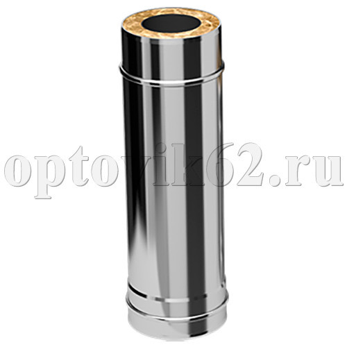 Труба дымохода сэндвич 300х200х1000 Нержавейка (Нз 0.50 + Нм 0.80)