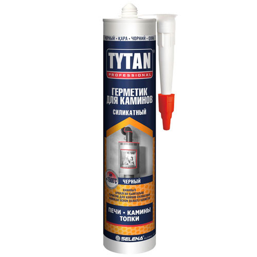 Герметик огнестойкий для каминов черный 280 мл. TYTAN