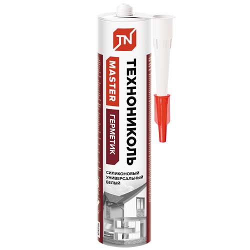 Герметик силиконовый универсальный белый 280 мл. Технониколь