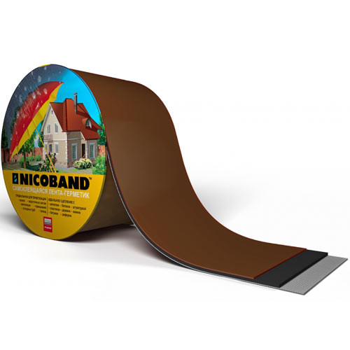 Никобанд 30 см *10 метров Коричневый