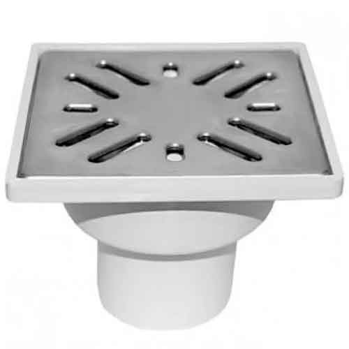 Трап пласт. ф 50 прямой (15х15 решётка нерж.)