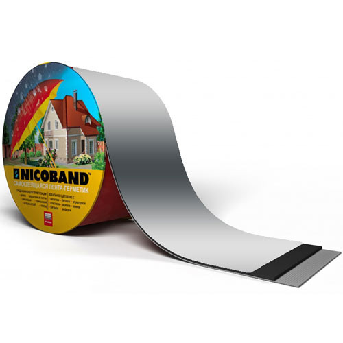 Никобанд 30 см *10 метров Серебристый