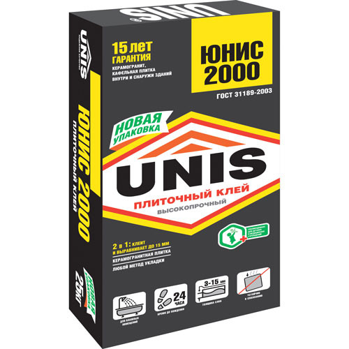 Клей плиточный Юнис 2000 (25 кг)