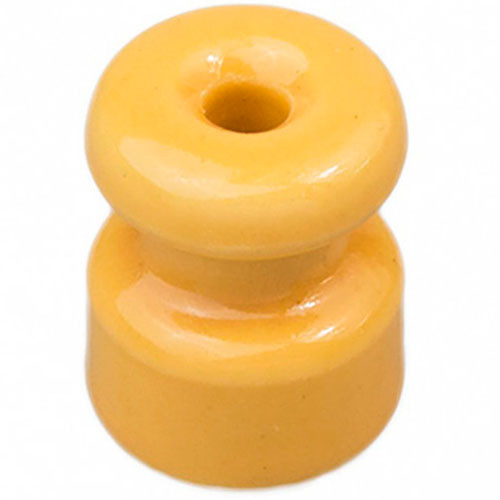 Изолятор для ретро кабеля керамика песочное золото Bironi