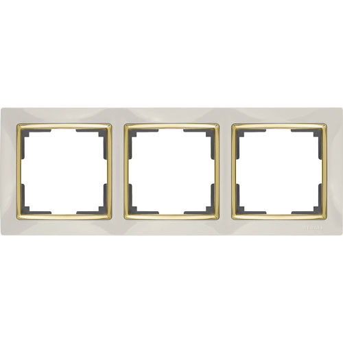 Рамка тройная Werkel Snabb слоновая кость/золото