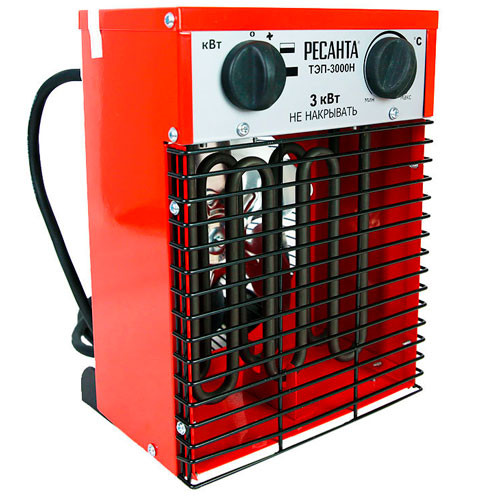 Тепловая электрическая пушка ТЭП-3000Н (компактная) Ресанта Тепловая электрическая пушка ТЭП-3000Н (компактная) Ресанта