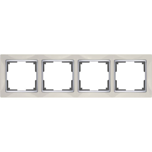 Рамка четырехместная Werkel Snabb слоновая кость