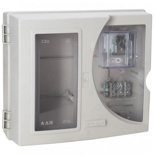 Щит для трехфазного счетчика  ЩУРн-П-3/3 IP54 пластиковый