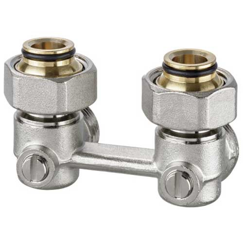 Блок-кран двухтрубный  угловой  MEIBES