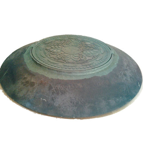 Люк канализационный с конусом D 1000 зеленый (3 т)