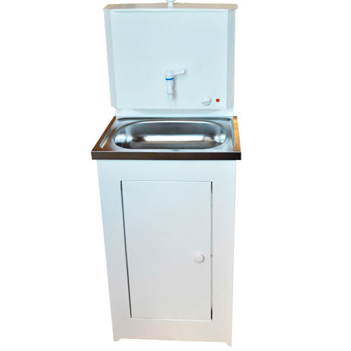 Умывальник дачный КОМФОРТ,с подогревом,нержавеющая мойка,цвет белый 