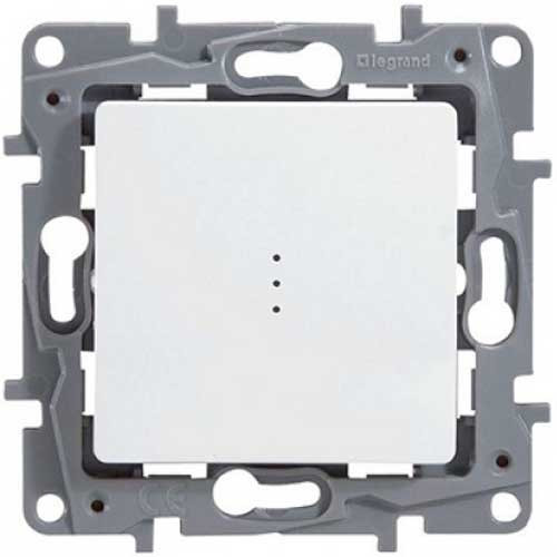 Выключатель проходной одноклавишный СП Legrand Etika с подсветкой белый