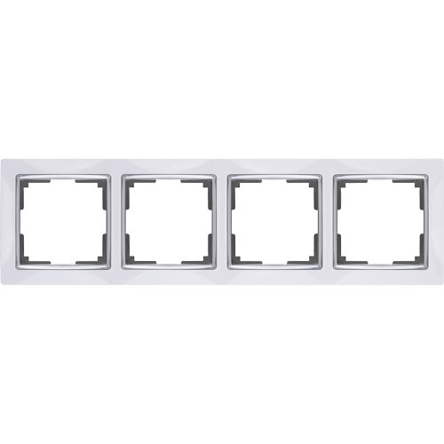 Рамка четырехместная Werkel Snabb белая