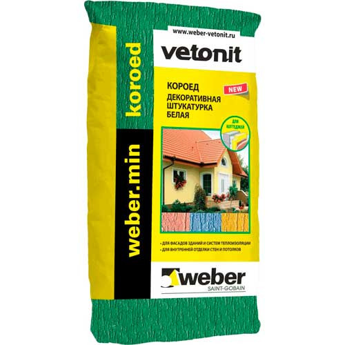 Декоративная штукатурка Weber короед 2.0 (25 кг.) 