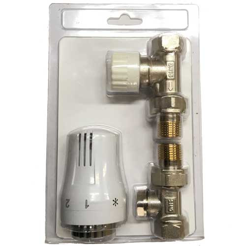 Кран (детентор) термоголовка (набор блистер) прямой 1/2  (SMS)