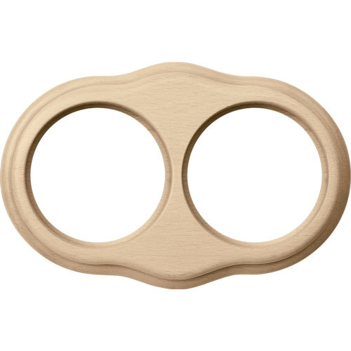 Рамка двойная Werkel Legend Wave Ретро светлый бук