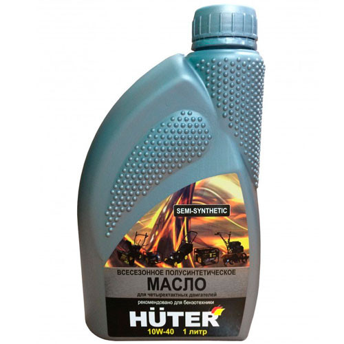Масло моторное 10W-40 полусинтетическое для четырёхтактных двигателей, для техники Huter, 1л.