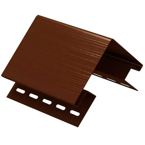 Угол наружный для софитов и сайдинга коричневый 3050 мм. Ю-Пласт Угол наружный для софитов и сайдинга коричневый 3050 мм. Ю-Пласт