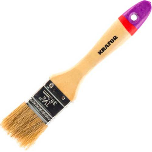 Кисть плоская натуральная щетина 38 мм KRAFOR
