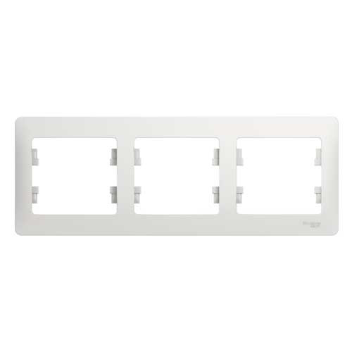 Рамка тройная горизонтальная Schneider Electric Glossa белый