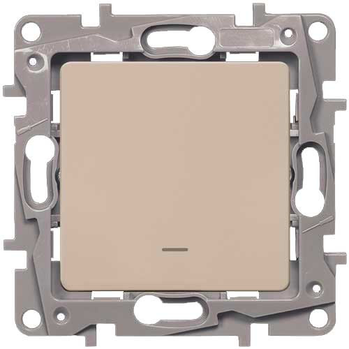 Выключатель одноклавишный с подсветкой СП Legrand Etika слоновая кость