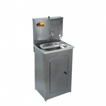 Умывальник дачный ЛЮКС,с погревом, нержавеющая мойка,цвет серебро