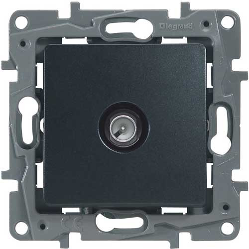 Розетка TV СП Legrand Etika антрацит